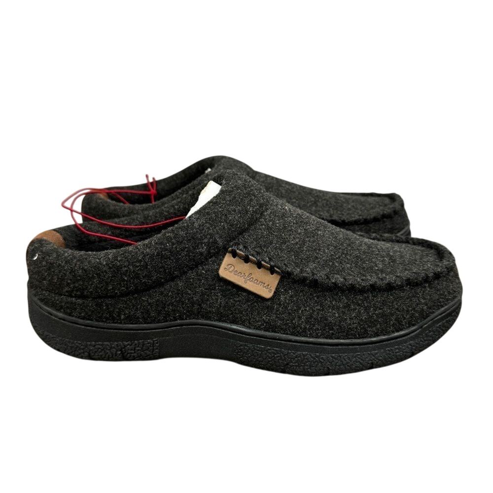 Dearfoams Men's Clog Style Memory Foam Slippers Wool Blend Size S # Box 512 - Picture 7 of 9
